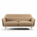 Divano in tessuto color sabbia con struttura in metallo 180 x 80 x 85cm